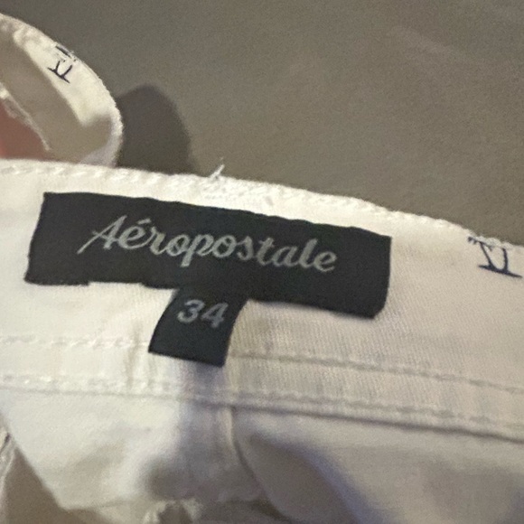 50%off w♥️ 
Men's Aeropostale white shorts very stretchy palm trees 34 10 inseam - Picture 5 of 5